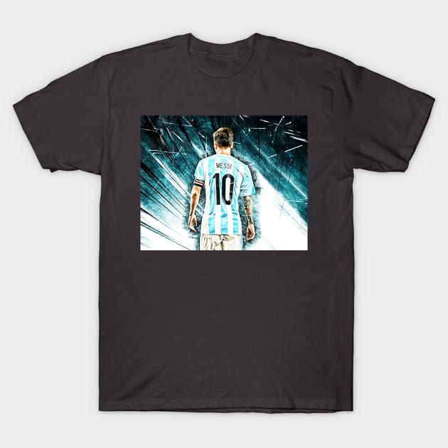 Lionel Messi 10 T-Shirt by LustraOneOne